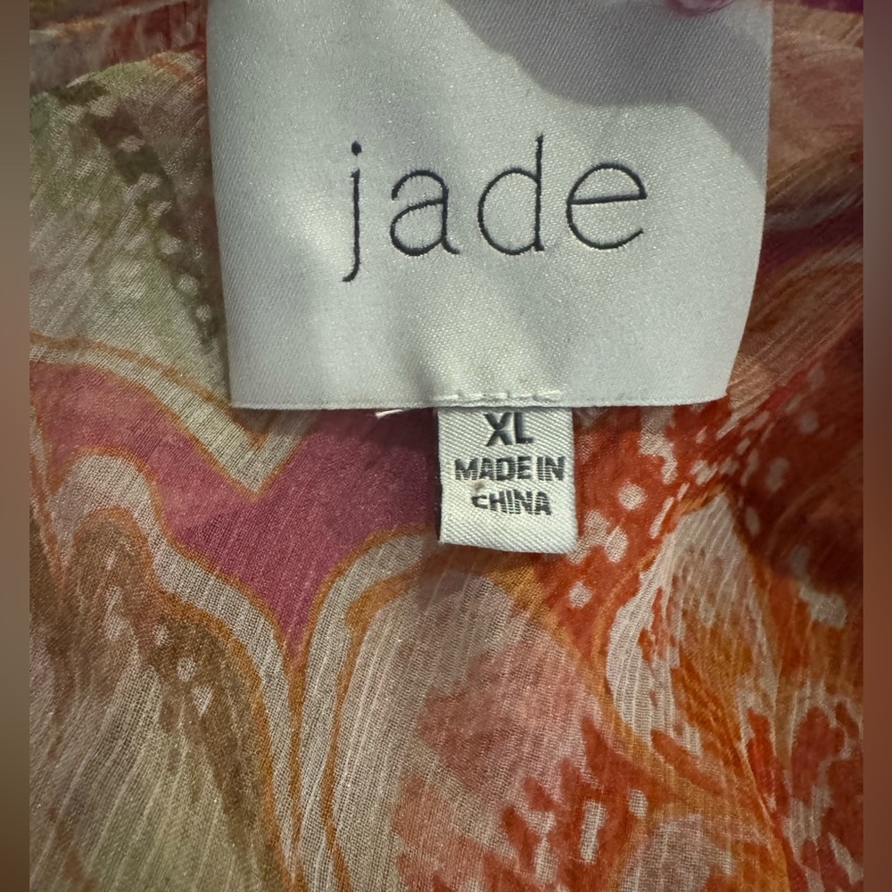 "Jade" Mari Tiered Silk Mini Dress Sz XL - NWOT - Picture 10 of 10